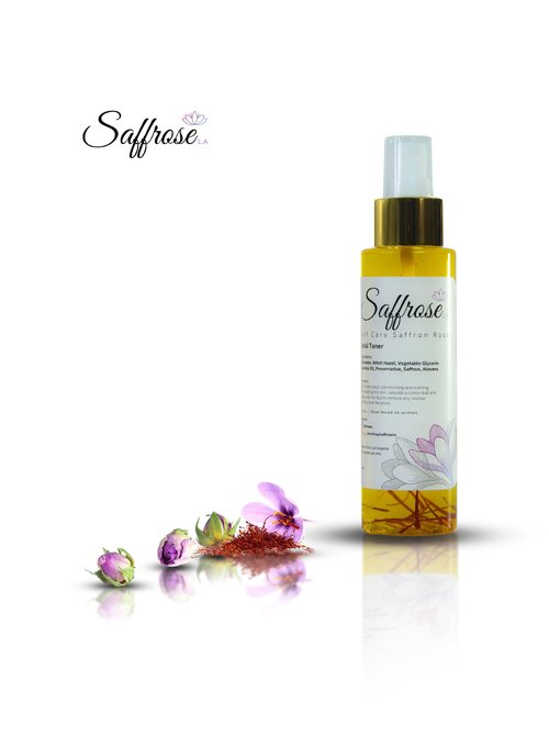SaffroseLA Beauty Gift Set 3pc inc Glycerin Facial Cleansing Soap, Saffron & Rose Facial Scrub, Saffron & Rose Facial Mist Spray Toner