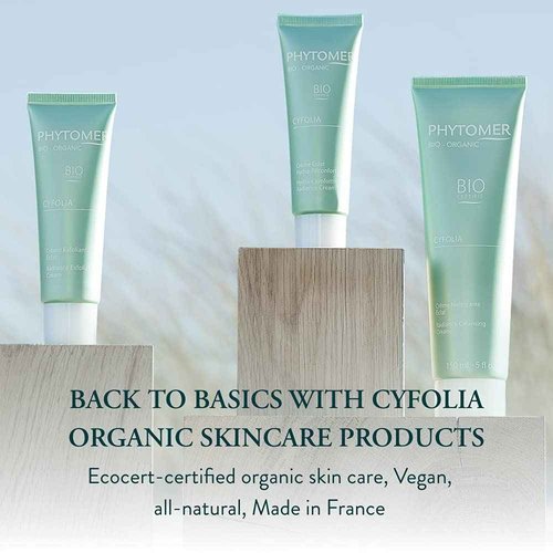 PHYTOMER Cyfolia Organic Face Toning Cleansing Lotion | Healthy, All-Natural Facial Toner| Certified Organic | Gentle Face Cleanser & Makeup Remover | for Radiant, Glowing, Refreshed Skin | 250 ml
