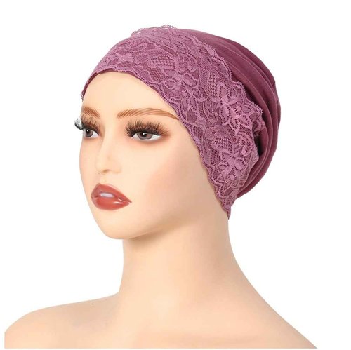 Lucky staryuan Lace Undercap Hijab, Stretchy Full Coverage Inner Cap for Women, White, 10 Pack (US, Numeric, 6 3/4, 7 1/4, Multicolors)