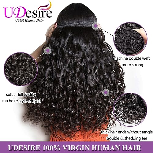 Water Wave Bundles Wet and Wavy Bundles 100% Unprocessed Brazilian Virgin Hair Water Curly Hair Extensions for Black Women 16 18 20inch