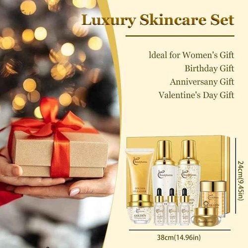 BEAUTYTURESS 9-Piece Skincare Set for Women - Hypoallergenic, Moisturize the Skin - Collagen & Hyaluronic Acid & Snail Mucin Infused - Ideal for All Skin Types Set