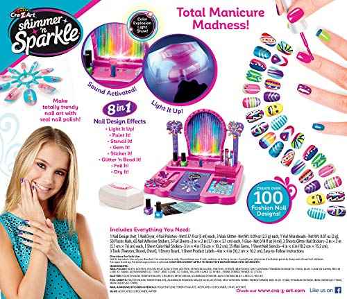 Cra-Z-Art Shimmer 'n Sparkle 8-in-1 Lite-Up Designer Nail Studio