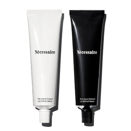 Nécessaire The Hand Duo – Fragrance-Free Hand Cream & Retinol Treatment Set for Dry Hands – Daily Hydration + Nighttime Repair with Ceramides, Peptides & Retinol – Vegan, Dermatologist-Tested – 2 x 2