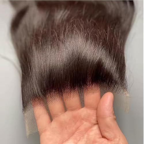 Upgrade Real Skinliked 5X5 HD Closure Human Hair Straight Lace Closure 0.095 mm Ultra Thin Invisible HD Lace Closure Pre Plucked Natural Hairline With Baby Hair 100% Real Human Hair Black 14 Inch