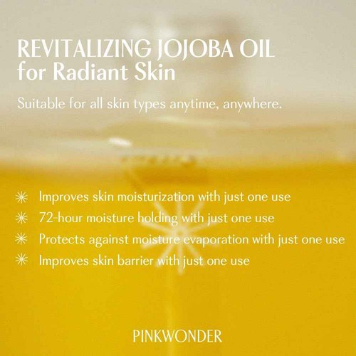 PINKWONDER USDA Organic Jojoba Oil | 100% Pure, Cold-Pressed Oil for Face & Facial Care, Gua Sha | Non-Greasy Korean Skin Care for Women 1.69oz (50ml)