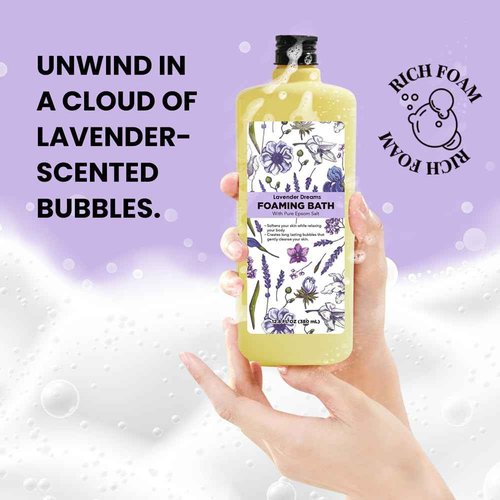 Bubble Bath for Women, Lavender Scented Bubble Bath Gifts Set, Foaming Bath Mother's Day Gifts for Mom, 51.2 fl oz (Pack of 4)