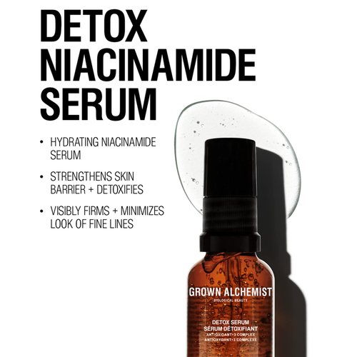 Grown Alchemist :: Detox Serum for Face, Antioxidant Treatment and Anti Aging Skincare with Niacinamide & Hyaluronic Acid for the Skin Barrier, Wrinkles, Hydrating 1.01 Ounce (30ml)