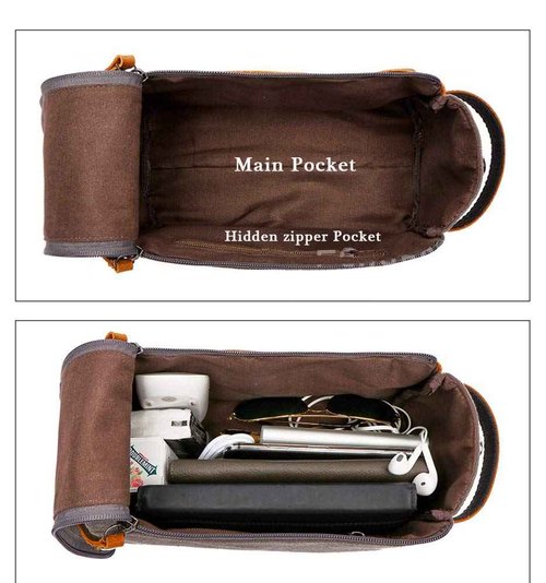 Flow.month Toiletry Bag For Men And Women Personalized Shaving Kit Bag Crazy Horse Leather Dopp Kit For Men Travel Shaving Bag Mens Toiletry Bag Canvas Dopp Kit For Travel (ArmyGreen (Blank))