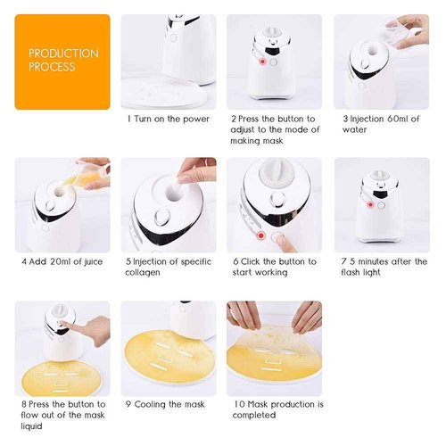 Face Mask Maker Facial Mask Machine with 32 Counts Collagen Pills Make Your Own Face Masks Kit Home Automatic DIY Face Mask Maker, Facial Cream Maker Gifts for Women Girls