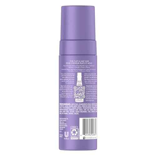 Nexxus Hy-Volume Weightless Lift Cloud Foam Treatment for Flat & Limp Hair, 48 Hours Volume, ProteinFusion with Collagen & Hyaluronic Acid, 5.5 fl oz