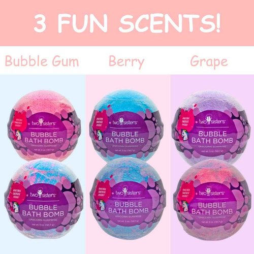 Bath Bombs for Kids with Surprise Superhero and Unicorn Toy Inside, 6 Bubble Bath Bombs Fizzies, Fruity Scents, Relaxing Aromas, Gentle and Kids Safe with Bath Toys