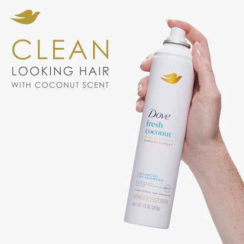 Dove Advanced Dry Shampoo Fresh Coconut Refresh & Revive Hair Without Water for Clean & Fresh Hair 7.3 oz