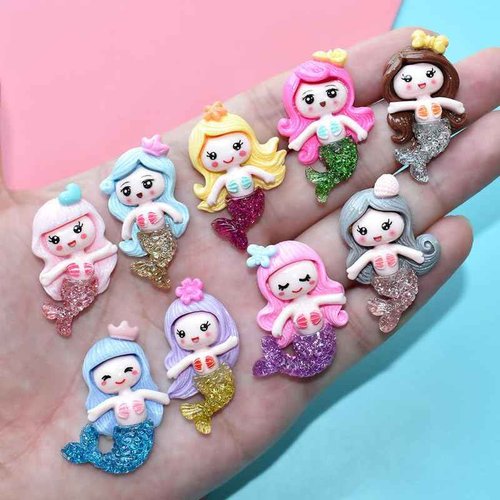Handmade Bath Bomb Gift Set with Toys Inside, 9 Pack Organic Bath Bombs for Kids, Birthday Gift for Girls, Bubble Bath Fizzy with Natural Shea and Coconut Butter, Little Mermaid Toys