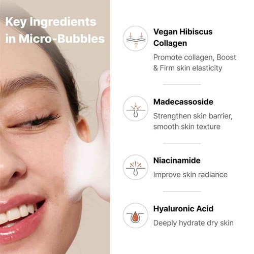MENOKIN 30 Seconds Quick Bubble Mask [Lift&Bright], Korean Face Mask, Radiance-boosting, Easy to Use,Glass Skin, 3.21 fl.oz
