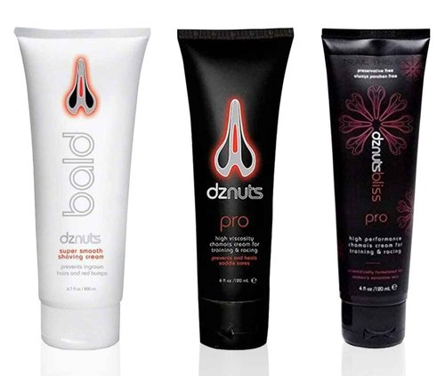 dznuts - Men’s Pro Chamois Cream, Women’s Bliss Chamois Cream, and Bald Super Smooth Shaving Cream - For Saddle Sores, Razor Burns, Ingrown Hairs, and Cuts