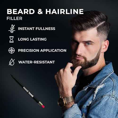 Mane Tame Retractable Beard & Hairline Filler ? Water-Resistant Grooming and Styling Pencil, Long Lasting with Natural Finish, Fill Patches, & Strengthens Hairlines (2 Pack)