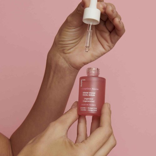 RARE Paris - Exception Rosée - Regenerating Facial Serum - Hydrating & Brightening - With Ceramides & Omega-3 & 6 - Brightening, Firming & Revitalizing - Multi-Active Serum Formula - 1oz