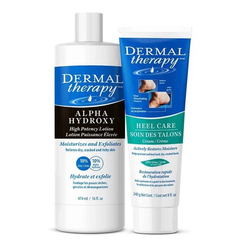Dermal Therapy Alpha Hydroxy High Potency Lotion & 8oz Heel Care Cream