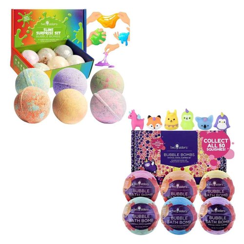Mystical & Slime Surprise Bath Bomb Bundle: 6-Pack Mystical Bath Bombs + 6-Pack Slime Bath Bombs with Toys Inside
