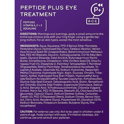 DCL Skincare Peptide Plus Eye Treatment for Wrinkles & Puffiness, 0.5 Fl oz