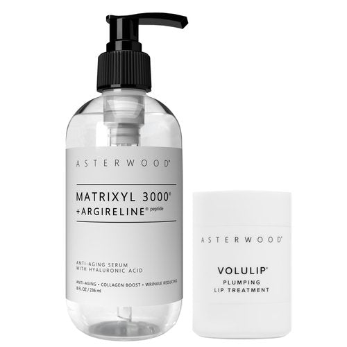 Asterwood Matrixyl 3000 with Argireline Serum 8 oz + Lip Treatment
