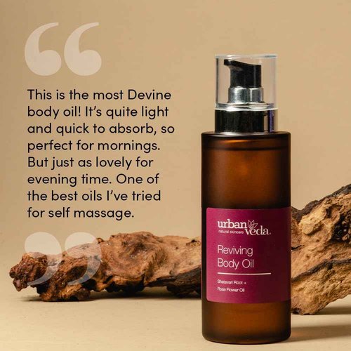 Urban Veda Natural Skincare Reviving Body Oil for Tired and Mature Skin 3.3 Fl Oz