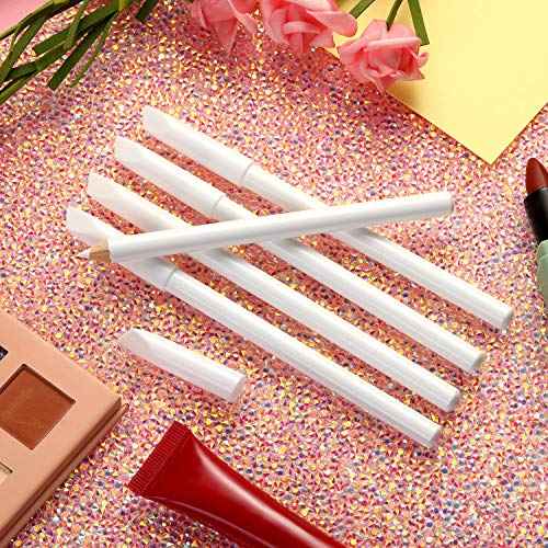 Blulu 12 Pieces White Nail Under Pencil 2-in-1 White Art Whitening Pen French Nail Pencils with Cuticle Pusher for Manicure Supplies Art DIY Design Tool