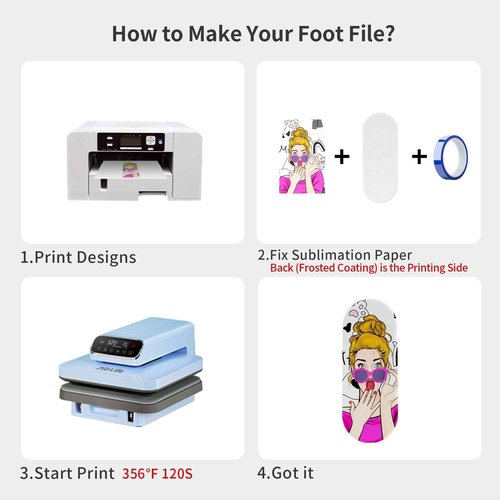 PYD Life 9 Pack Sublimation Glass Foot File Blanks,Reusable Foot Scrubber Dead Skin Remover,Nano Crystal Foot Scrubber Dead Skin Remover with Protective Case,Perfect Gifts for Beauty Enthusiasts