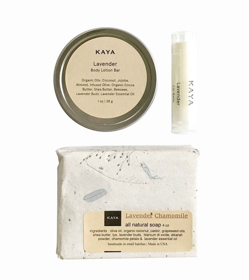Kaya Lavender Mini Gift Set, Handmade Bath & Body Gift | Gift for Mom
