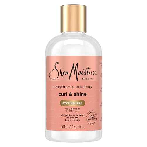 SheaMoisture Curl & Style Milk Coconut & Hibiscus with Silk Protein & Neem Oil for Thick, Defined, Curly Hair Fair Trade, Sulfate-Free 8 oz