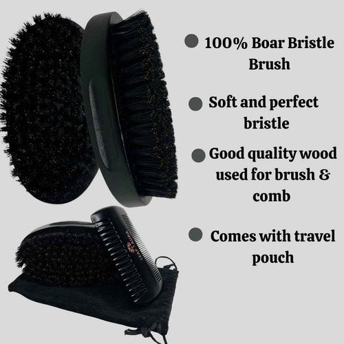 Leaf Aura Beard Care Kit- Comes With Beard Wash, Beard Oil, Beard Balm, Moustache Wax, Boar Bristle Brush, Comb with Stainless steel Scissors- Ultimate Gift For Men