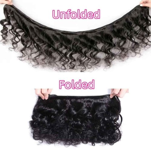 Ladiaryf Loose Wave Bundles Human Hair Short Brazilian Virgin Human Hair Loose Wave Natural Black Color Can Be Dyed and Styled 3 Weave Bundles Total 300g 12 14 16 Inch