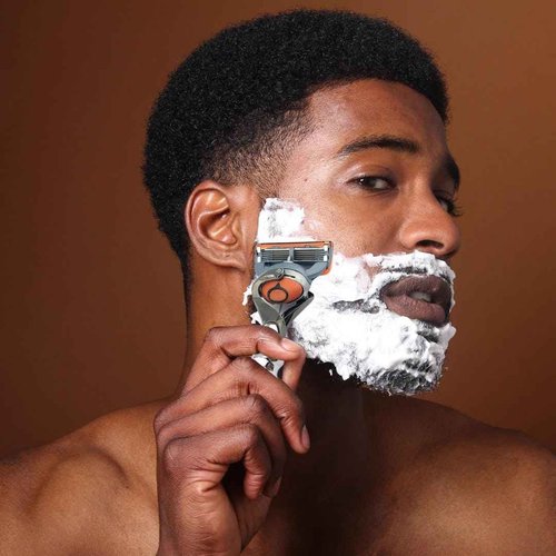 G.B.S Chrome Shaving Set for Men 5 Blade Chrome Razor- Flex ball Handle Razor with Flex ball Pivot Ball technology, Shaving Brush, Chrome Razor Stand Grooming Set 3 PCS