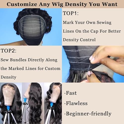Pre-sewn 13x4 Frontal HD Lace with Elastic Cap ? Body Wave Human Hair Frontal with Baby Hair, Bleach & Dye Friendly, Beginner Friendly 14 Inch 613 Blonde