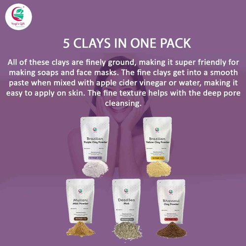 YOGI’S GIFT – Celebrating health Multi Pack | Pack of 5 Clays + Pack of 5 Natural Clays for bundle..