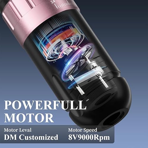Tattoo Gun Kit Wireless Machine Kit 7 Strokes Length with 2300mAh Batteries Power Supply 11 Tattoo Ink 20 Pcs Tattoo Needle Cartridges for Beginner and Artist