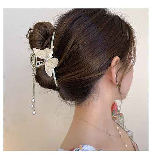 Butterfly Metal Hair Clips - Large Nonslip Claw Clamps for Thick and Thin Hair Styling, Strong Hold, Fashion Hair Accessories, Christmas Gifts