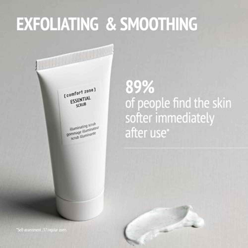 [ Comfort Zone ] Essential Illuminating Refining Scrub, Color and Dye Free, Fresh and Vibrant with Citrus & Herb Exfoliation, 2.02 Fl Oz