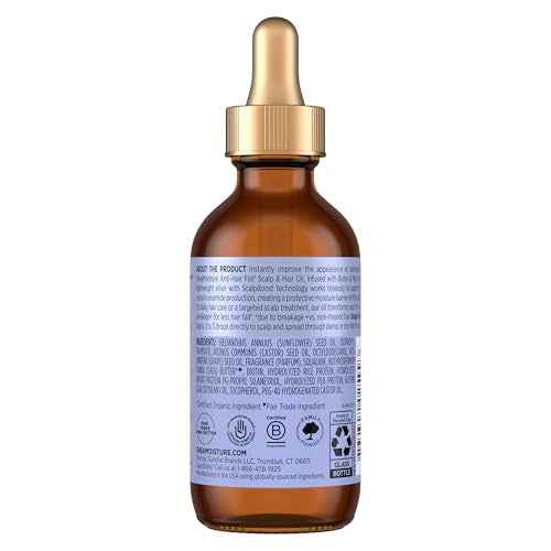 SheaMoisture Scalp & Hair Oil Anti-Hair Fall for Healthy Looking Hair and Moisturized Scalp, with Biotin & Multi-Peptide ScalpBoost Technology, 2 oz