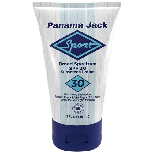 Panama Jack Sport Sunscreen Lotion - SPF 30, Broad Spectrum UVA/UVB Protection, Non-Greasy, PABA, Paraben, Gluten & Cruelty Free, 3 FL OZ (Pack of 6)
