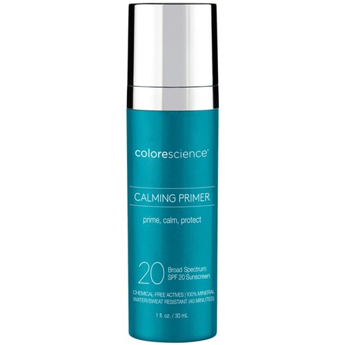 Colorescience Calming Perfector Face Primer, Water Resistant Mineral Sunscreen, Broad Spectrum 20 SPF UV Skin Protection, 1 Fl oz