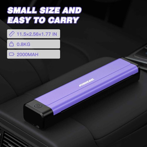 Padieoe Tattoo Stencil Printer with 10Pcs Transfer Paper - Bluetooth, Wireless, 2000mAh - Portable Thermal Printer Machine for Tattooist- 11.5x2.6x1.8in - Purple