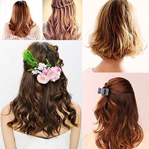 JANYUN 40 Pcs Pink Magic Hair Rollers Include 20pcs Large Silicone Curlers and 20pcs Small Silicone Curlers