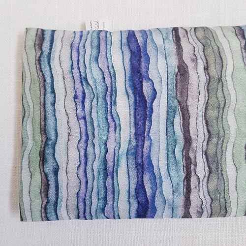 Eucalyptus Eye Pillow with Cover - Headache & Sinus Relief Heat Therapy, Washable Cover, Eco-Friendly Ingredients - Blue Green Layers