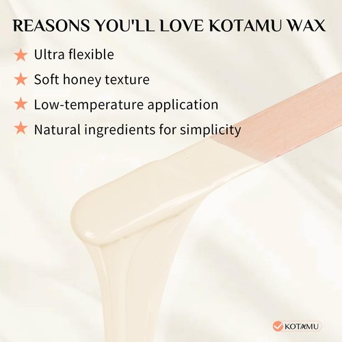 KOTAMU Black Digital Waxing Kit with Silicone Wax Warmer Liner for Home Salon - Professional Cream Hard Wax Beads for Sensitive Skin Hair Removal, Ideal for Body, Face, Bikini, and Brazilian Waxing