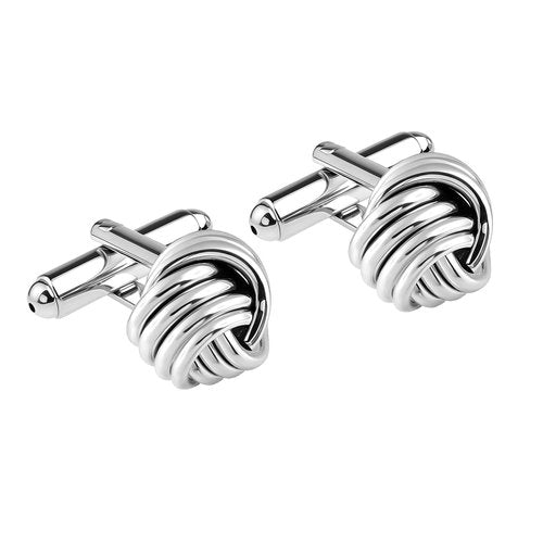 LeCalla 925 Sterling Silver Love Knot Cufflinks Men's Jewelry Gifts for Dad, Father, Grandfather - Wedding, Business Shirt Accessories, Father's Day