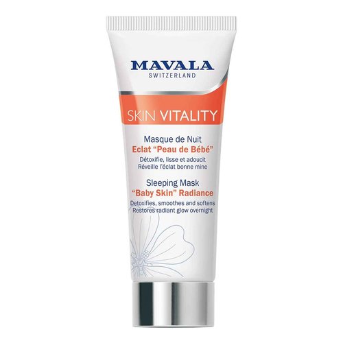 MAVALA Skin Vitality Sleeping Mask "Baby Skin" Radiance | Baby Soft Skin | Overnight Sleep Mask | Apricot Oil | Detox Face for Smooth Skin | Vibrant Look by Morning, 65 ml