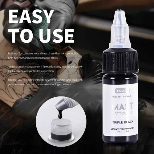 Mast Tattoo Pro Cartridges Needles Mixed Sizes 50Pcs Tattoo Ink Bottle 8oz Triple Black