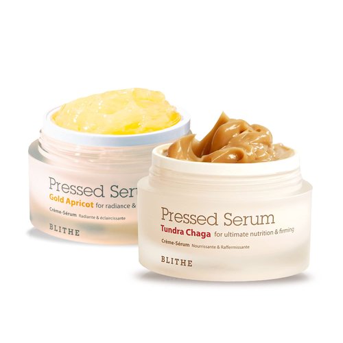 Blithe Tightening & Glowing Face Serum Bundle Set for Mature Skin, Anti Aging Korean Skincare & Selfcare Gifts for Firming Skin & Boosting Glow Radiance (Tundra Chaga, Gold Apricot)