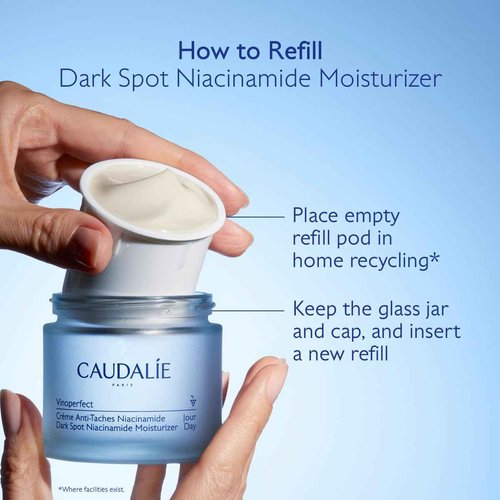 Caudalie Vinoperfect Instant Brightening Dark Spot Moisturizer with Niacinamide, Refill Pod - 50 mL